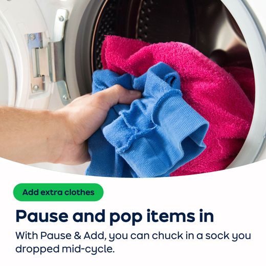 Hisense 10Kg / 6Kg Washer Dryer - Titanium - AO Annotation - Pause & Add